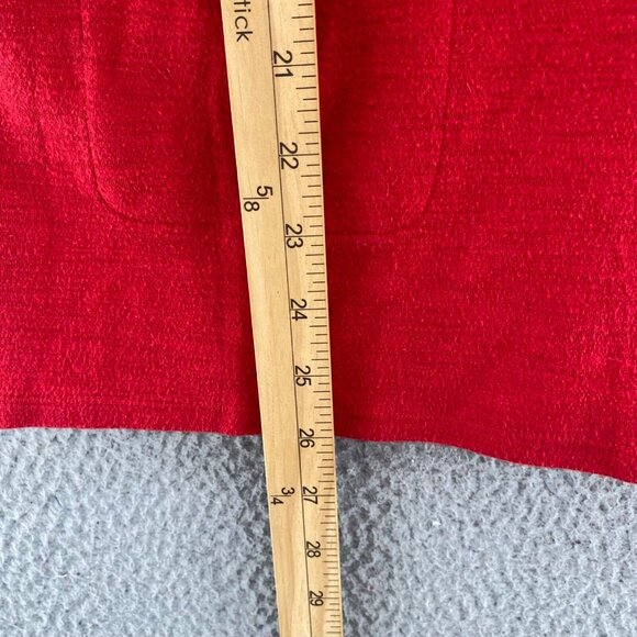 J Jill Top Womens Extra Small Red Pure Jill Long Sleeve Pockets Stretch Casual - Picture 8 of 9